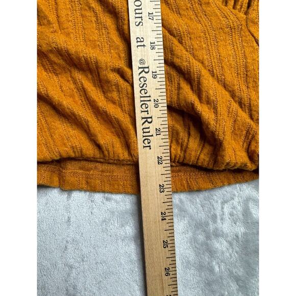 Anthropologie Maeve Rafela Hacci Surplice Top Womens XS Long Sleeve Brown - Picture 14 of 14